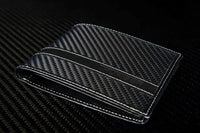 Clear Carbon Fiber & Leather Bi-Fold Wallet